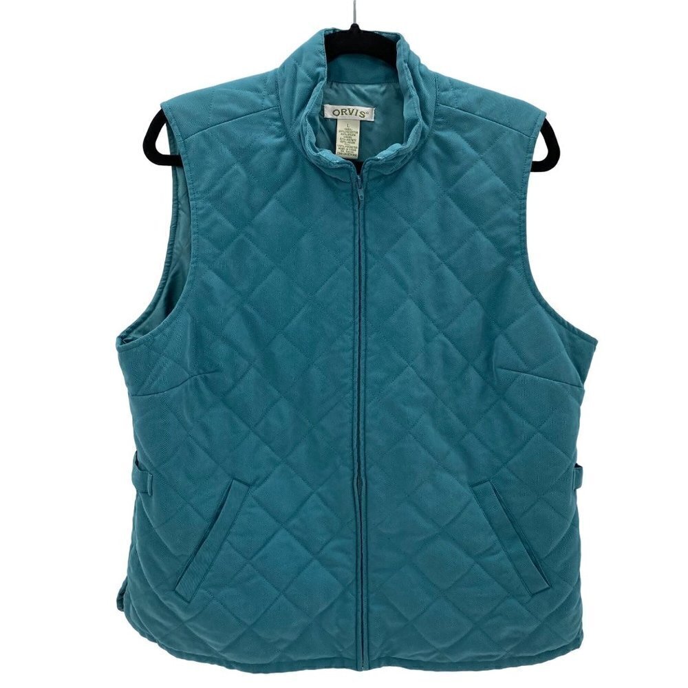 Orvis Teal Quilted Vest Women's Size L